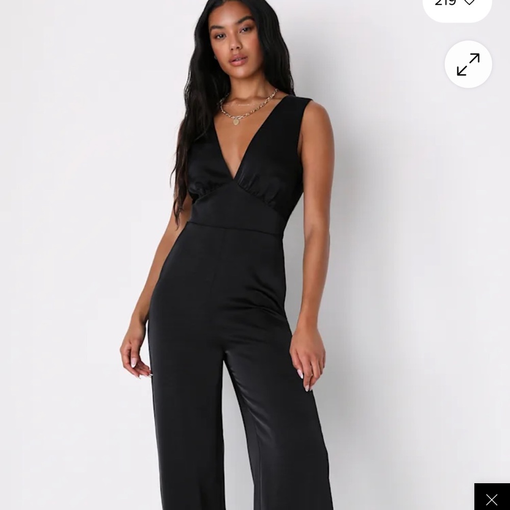 Lulu's Sleek Black Jumpsuit